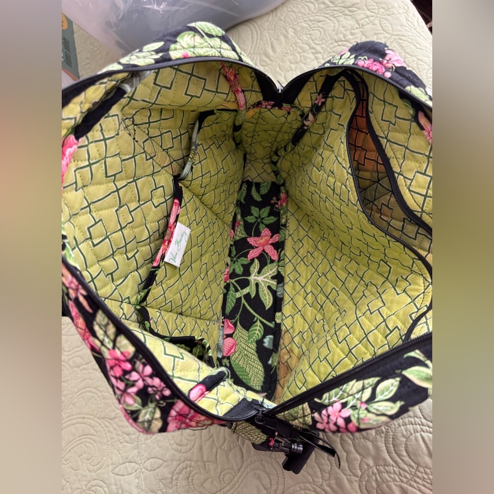 Vera Bradley Black & Pink Floral Laptop Bag - Picture 12 of 15